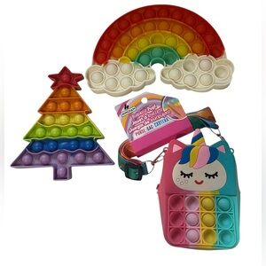 *FREE WITH PURCHASE* FIDGET BUNDLE POP IT PURSE UNICORN CHRISTMAS TREE RAINBOW
